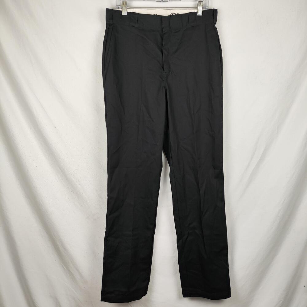 Dickies 874 Work Pants Mens 33x34 Black Original Fit Chino Straight Leg Workwear